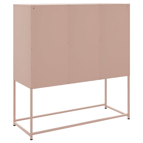 vidaXL Highboard Rosa 100,5x39x107 cm Stahl