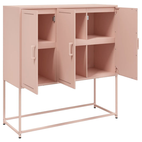 vidaXL Highboard Rosa 100,5x39x107 cm Stahl