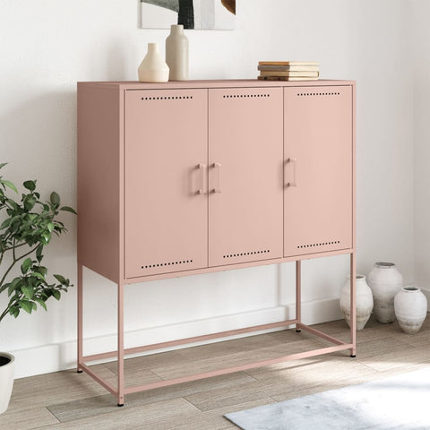 vidaXL Highboard Rosa 100,5x39x107 cm Stahl