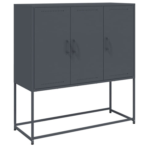 vidaXL Highboard Anthrazit 100,5x39x107 cm Stahl