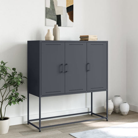 vidaXL Highboard Anthrazit 100,5x39x107 cm Stahl