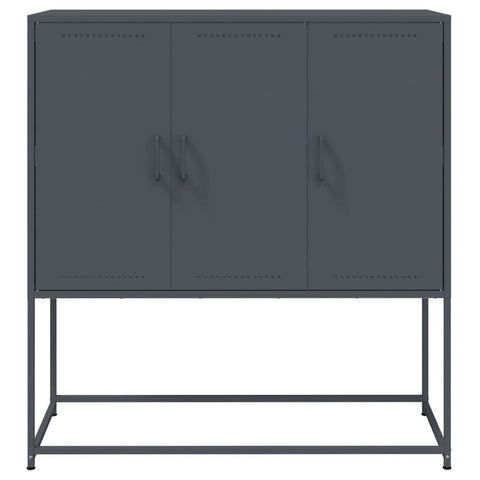 vidaXL Highboard Anthrazit 100,5x39x107 cm Stahl