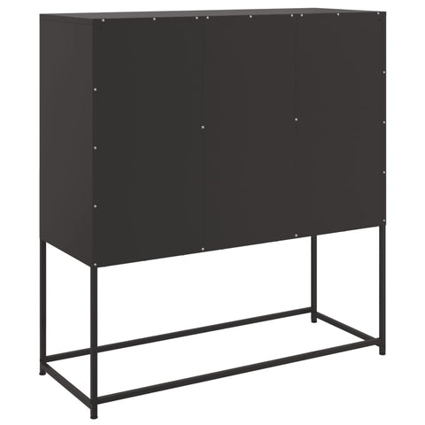 vidaXL Sideboard Schwarz 100,5x39x107 cm Stahl