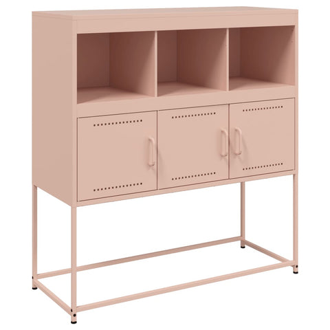 vidaXL Sideboard Rosa 100,5x39x107 cm Stahl