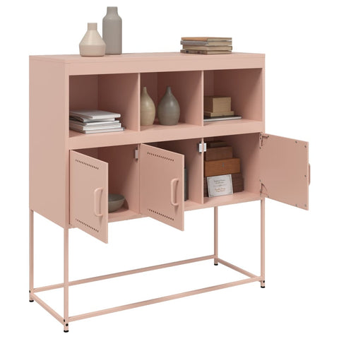 vidaXL Sideboard Rosa 100,5x39x107 cm Stahl