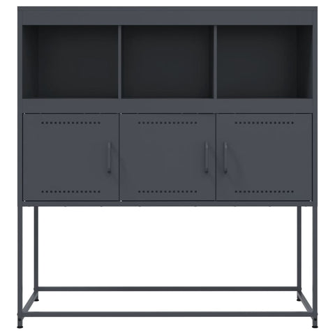 vidaXL Sideboard Anthrazit 100,5x39x107 cm Stahl