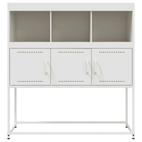 vidaXL Sideboard Weiß 100,5x39x107 cm Stahl