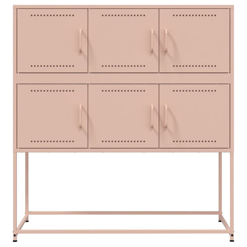 vidaXL Sideboard Rosa 100,5x39x107 cm Stahl