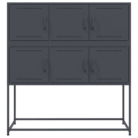 vidaXL Sideboard Anthrazit 100,5x39x107 cm Stahl