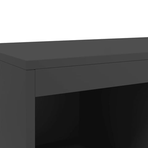 Highboard Schwarz 68x39x111,5 cm Stahl