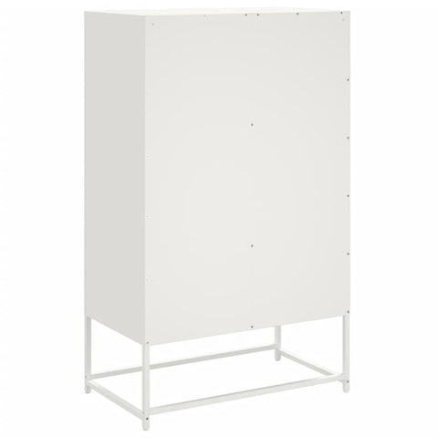 vidaXL Highboard Weiß 68x39x111,5 cm Stahl