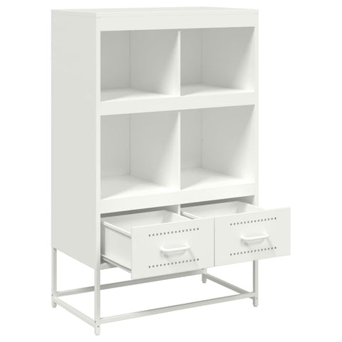 vidaXL Highboard Weiß 68x39x111,5 cm Stahl