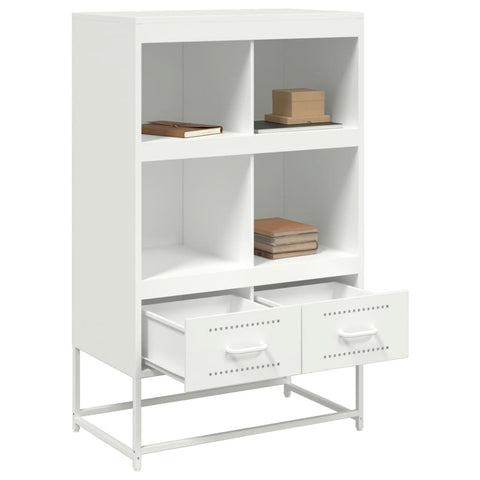 vidaXL Highboard Weiß 68x39x111,5 cm Stahl