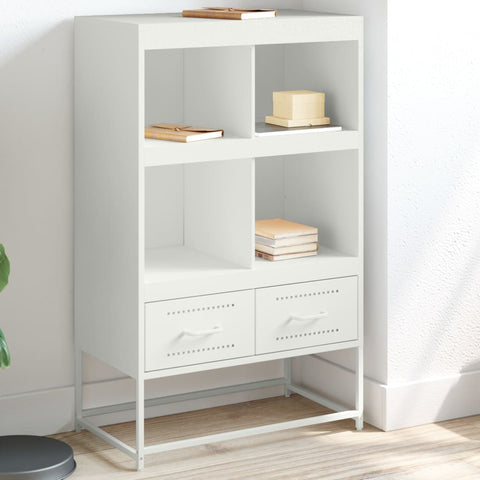 vidaXL Highboard Weiß 68x39x111,5 cm Stahl