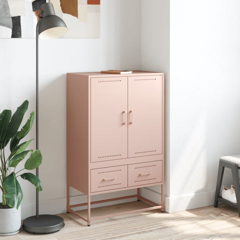 vidaXL Highboard Rosa 68x39x111,5 cm Stahl