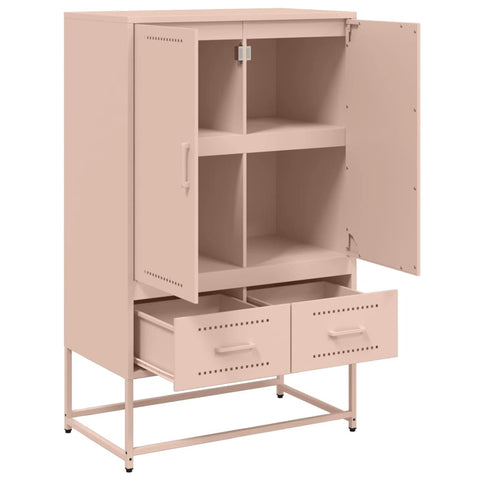 vidaXL Highboard Rosa 68x39x111,5 cm Stahl