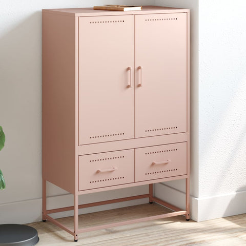 vidaXL Highboard Rosa 68x39x111,5 cm Stahl