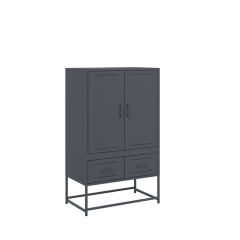 vidaXL Highboard Anthrazit 68x39x111,5 cm Stahl