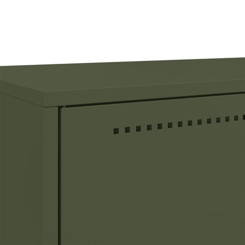 vidaXL Highboard Olivgrün 68x39x111,5 cm Stahl