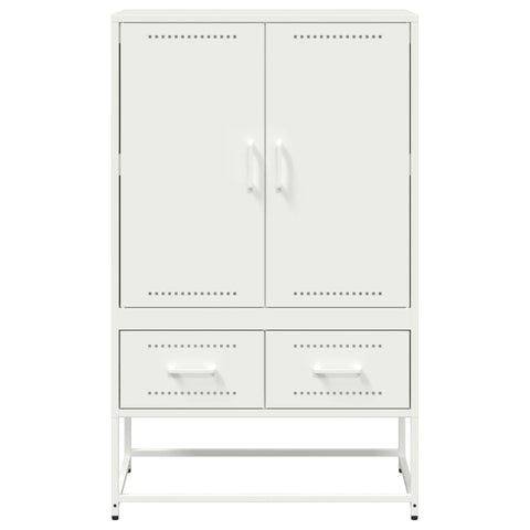 vidaXL Highboard Weiß 68x39x111,5 cm Stahl