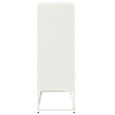 vidaXL Highboard Weiß 68x39x111,5 cm Stahl