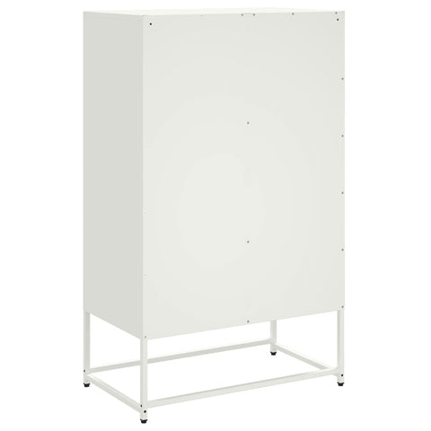 vidaXL Highboard Weiß 68x39x111,5 cm Stahl