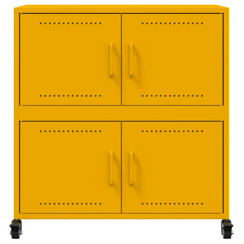 vidaXL Sideboard Senfgelb 68,5x39x72 cm Stahl