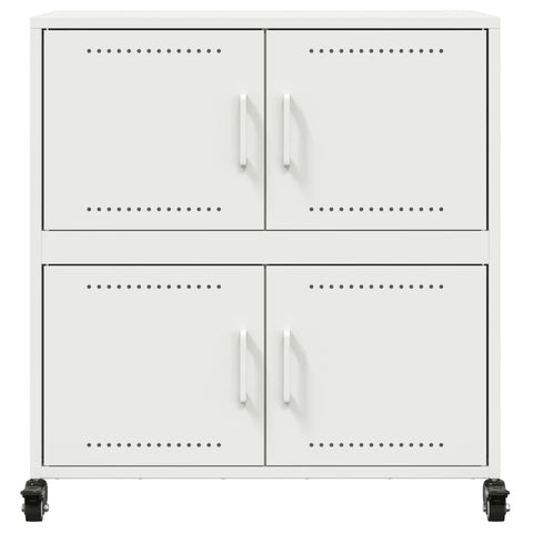 vidaXL Sideboard Weiß 68,5x39x72 cm Stahl