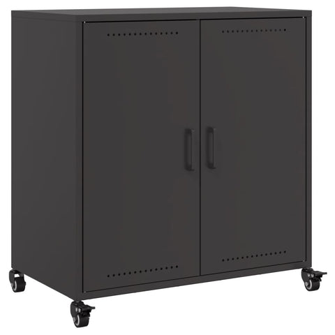 vidaXL Sideboard Schwarz 68,5x39x72 cm Stahl