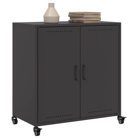 vidaXL Sideboard Schwarz 68,5x39x72 cm Stahl