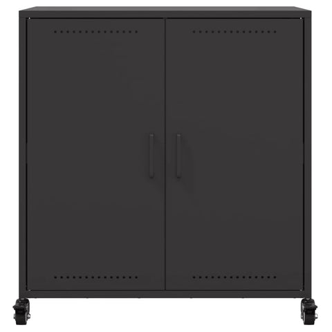 vidaXL Sideboard Schwarz 68,5x39x72 cm Stahl