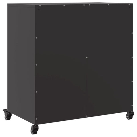 vidaXL Sideboard Schwarz 68,5x39x72 cm Stahl