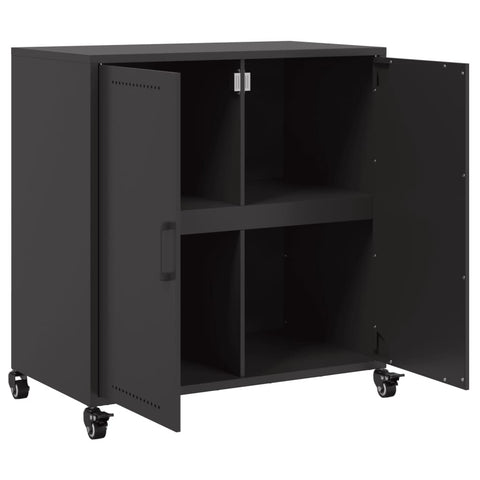 vidaXL Sideboard Schwarz 68,5x39x72 cm Stahl