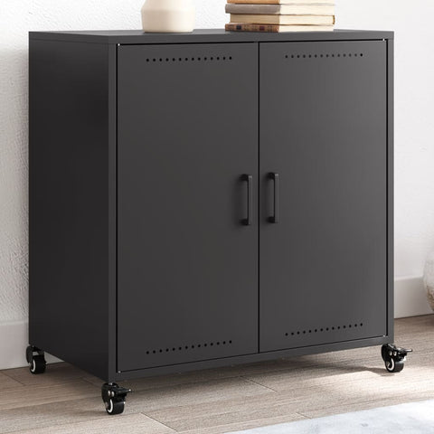 vidaXL Sideboard Schwarz 68,5x39x72 cm Stahl