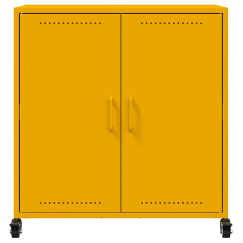 vidaXL Sideboard Senfgelb 68,5x39x72 cm Stahl