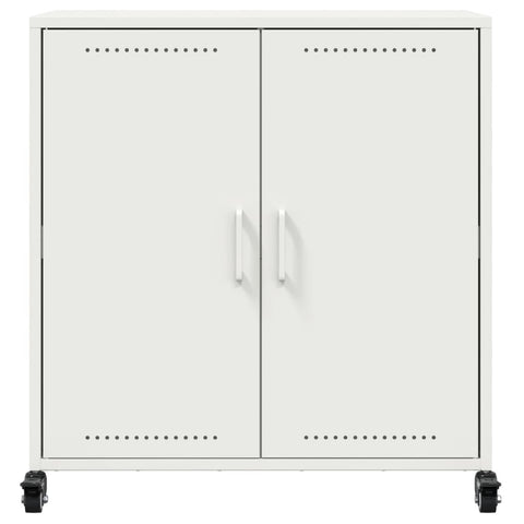 vidaXL Sideboard Weiß 68,5x39x72 cm Stahl