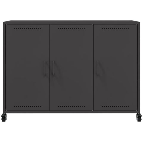 vidaXL Sideboard Schwarz 100,5x39x72 cm Stahl