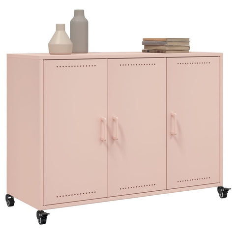 vidaXL Sideboard Rosa 100,5x39x72 cm Stahl