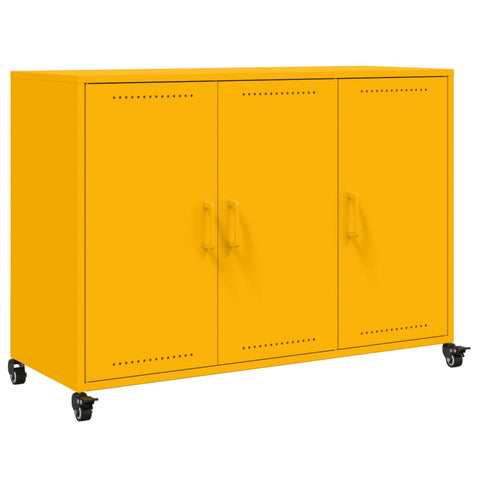 vidaXL Sideboard Senfgelb 100,5x39x72 cm Stahl