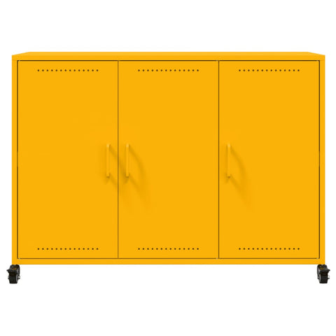 vidaXL Sideboard Senfgelb 100,5x39x72 cm Stahl