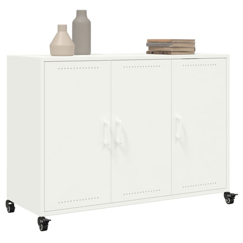 vidaXL Sideboard Weiß 100,5x39x72 cm Stahl