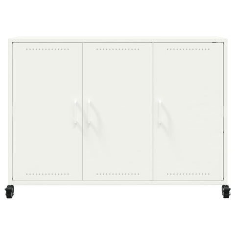 vidaXL Sideboard Weiß 100,5x39x72 cm Stahl