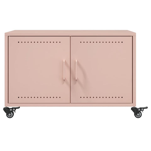 vidaXL Couchtisch Rosa 68x50x43,5 cm Stahl