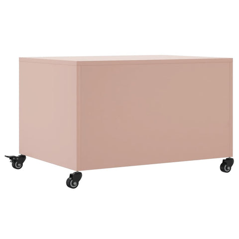 vidaXL Couchtisch Rosa 68x50x43,5 cm Stahl