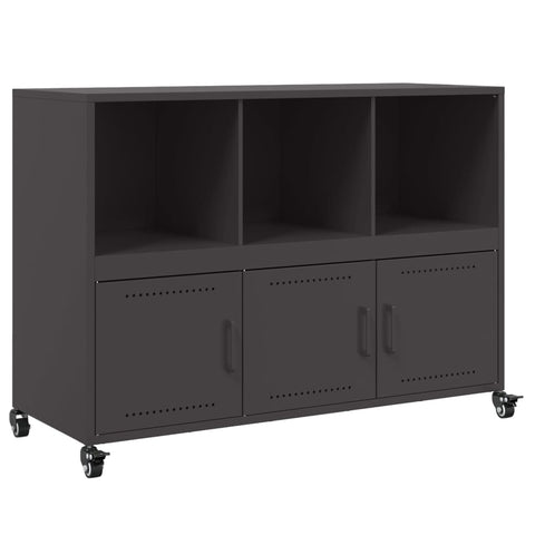 vidaXL Sideboard Schwarz 100,5x39x72 cm Stahl