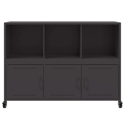 vidaXL Sideboard Schwarz 100,5x39x72 cm Stahl