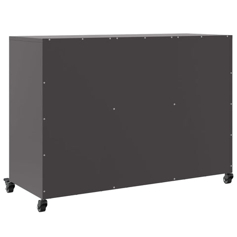 vidaXL Sideboard Schwarz 100,5x39x72 cm Stahl