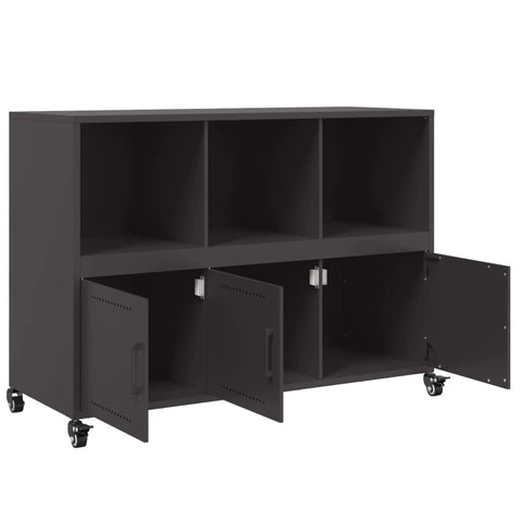 vidaXL Sideboard Schwarz 100,5x39x72 cm Stahl