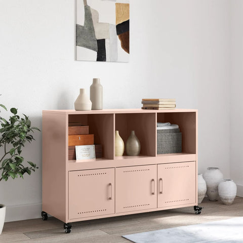 vidaXL Sideboard Rosa 100,5x39x72 cm Stahl