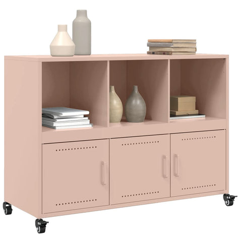 vidaXL Sideboard Rosa 100,5x39x72 cm Stahl